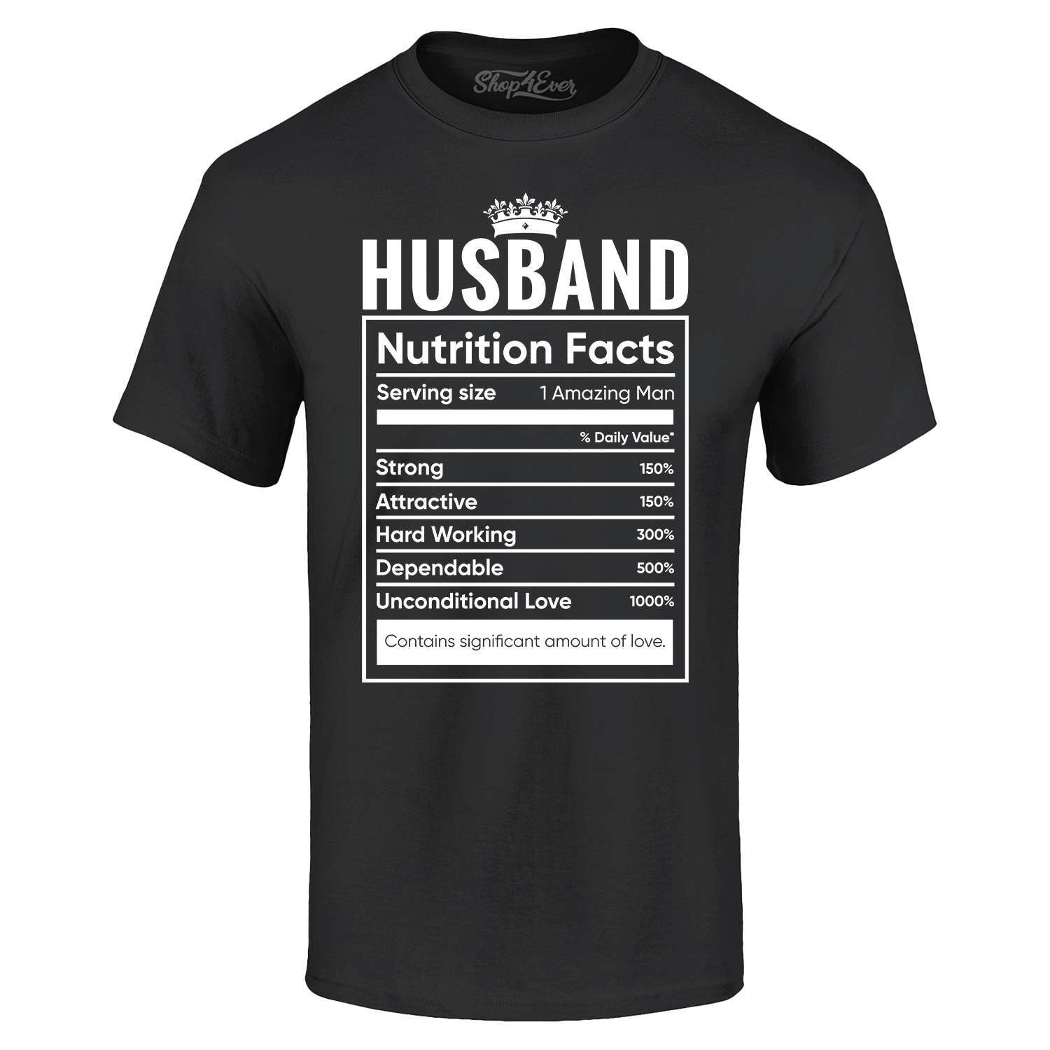 Nutrition & Fitness Hub - 남편 영양 정보 티셔츠 아내가 남편에게