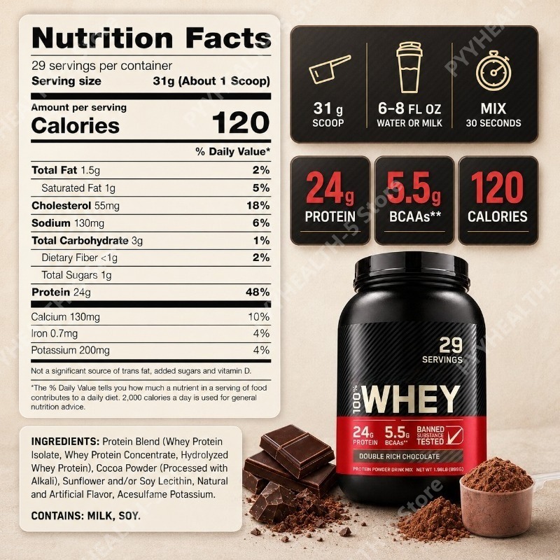 유청 단백질 파우더 더블 리치 초콜릿 24g 단백질 근 - Fitness Nutrition Whey Protein 리뷰 및 가격